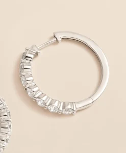 0.5 CT. Lab-Grown Diamond 14k Gold Hoop Earrings