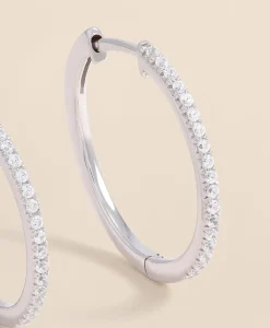 0.25 CT. Lab-Grown Diamond 14k Gold Hoop Earrings