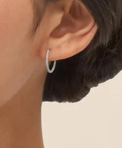 0.25 CT. Lab-Grown Diamond 14k Gold Hoop Earrings