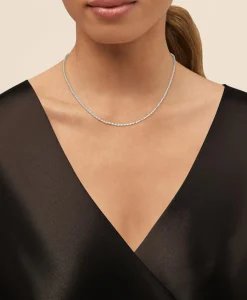 5 CT. Lab-Grown Diamond 14k White Gold Tennis Necklace