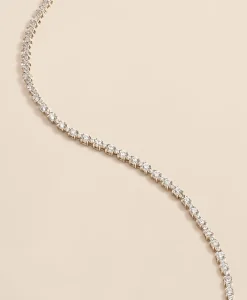 5 CT. Lab-Grown Diamond 14k White Gold Tennis Necklace