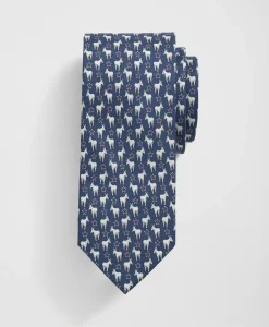 Donkey Motif Silk Tie
