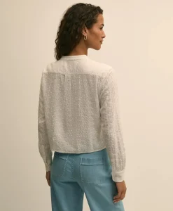 Embroidered Cropped Shirt