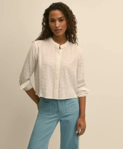 Embroidered Cropped Shirt