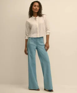 Embroidered Cropped Shirt