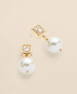 Faux Pearl Drop Earrings