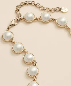 Faux-Pearl Gold-Plated Necklace