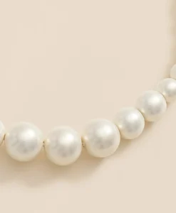 Faux-Pearl Gold-Plated Necklace