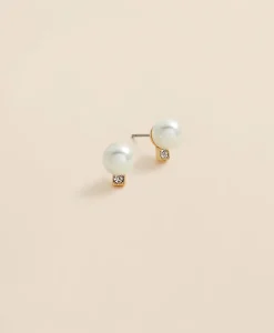 Faux Pearl Stud Earrings