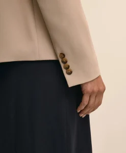 Fine Crepe Peak-Lapel Jacket
