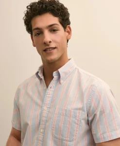 Friday Shirt, Short-Sleeve Oxford Stripe