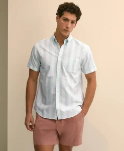 Friday Shirt, Short-Sleeve Oxford Stripe