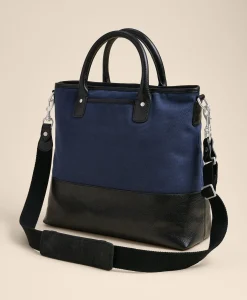 Ghurka Editor No. 271 Leather & Cotton-Linen Tote Bag