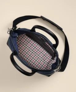 Ghurka Editor No. 271 Leather & Cotton-Linen Tote Bag
