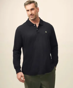 Golden Fleece® Big & Tall Stretch Supima® Long-Sleeve Polo Shirt