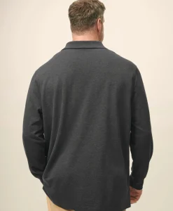 Golden Fleece® Big & Tall Stretch Supima® Long-Sleeve Polo Shirt