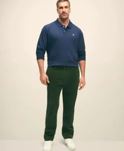 Golden Fleece® Big & Tall Stretch Supima® Long-Sleeve Polo Shirt