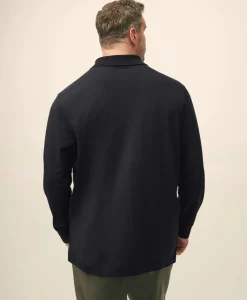 Golden Fleece® Big & Tall Stretch Supima® Long-Sleeve Polo Shirt