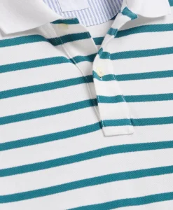 Golden Fleece® Stretch Supima® Cotton Short-Sleeve Striped Polo
