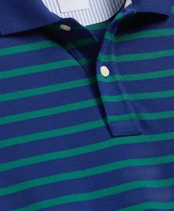 Golden Fleece® Stretch Supima® Cotton Short-Sleeve Striped Polo