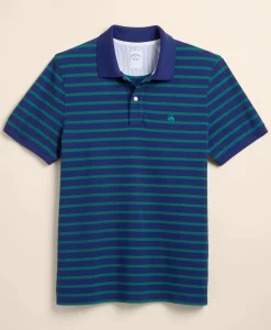 Golden Fleece® Stretch Supima® Cotton Short-Sleeve Striped Polo