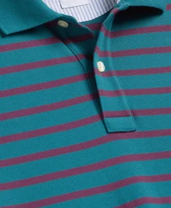 Golden Fleece® Stretch Supima® Cotton Short-Sleeve Striped Polo