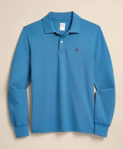 Golden Fleece® Stretch Supima® Long-Sleeve Polo Shirt