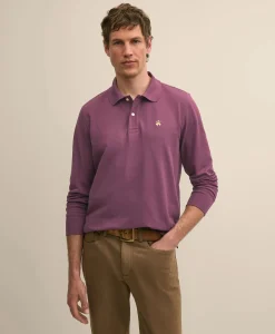 Golden Fleece® Stretch Supima® Long-Sleeve Polo Shirt