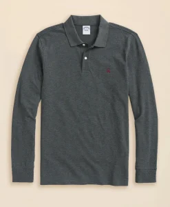 Golden Fleece® Stretch Supima® Long-Sleeve Polo Shirt