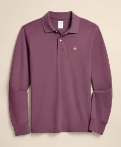Golden Fleece® Stretch Supima® Long-Sleeve Polo Shirt