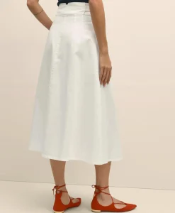 Gurkha Pleated Skirt in Cotton Blend