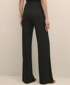 High-Waisted, Elastic Back Matte Jersey Pants