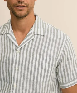 Irish Linen Short-Sleeve Camp Collar Sport Shirt