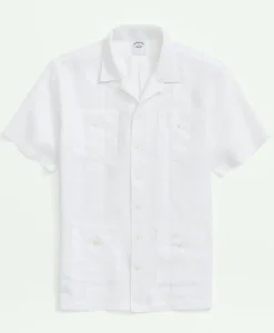 Irish Linen Short Sleeve Guayabera Shirt