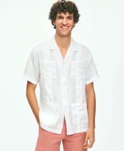 Irish Linen Short Sleeve Guayabera Shirt