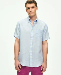Irish Linen Short-Sleeve Sport Shirt