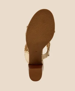 Jack Rogers Lauren Mid-Heel Leather Sandals