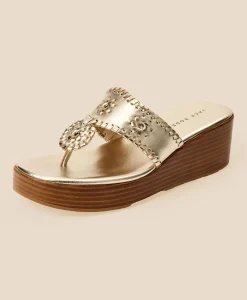 Jack Rogers Platinum Wedge Sandals