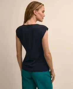 Jersey Sleeveless Waist-Twist Top