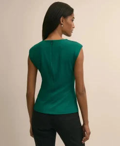 Jersey Sleeveless Waist-Twist Top