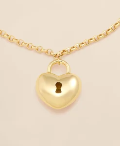 14k Gold Heart Pendant Bracelet