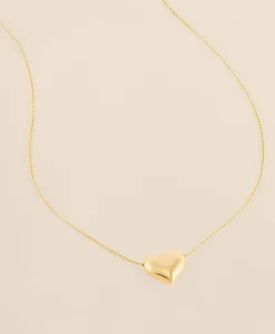 14k Gold Heart Pendant Necklace