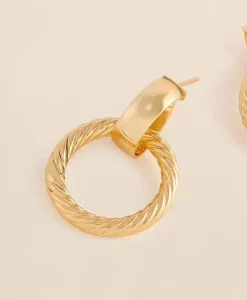 14k Gold Large Oval Earrings