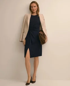 Knot-Waist Sheath Dress