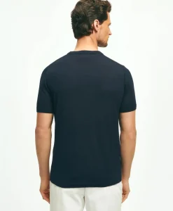 Lightweight Luxe All-Season Sweater, Short Sleeve Crewneck