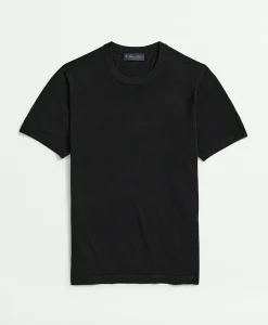 Lightweight Luxe All-Season Sweater, Short Sleeve Crewneck