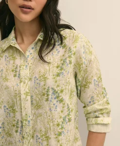 Linen Botanical Print Shirt