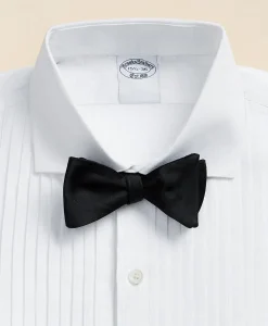 Linen Londoner Collar, Pleated Bib Tuxedo Shirt