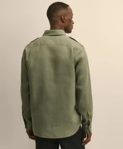 Linen Military Sport Shirt