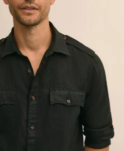 Linen Military Sport Shirt